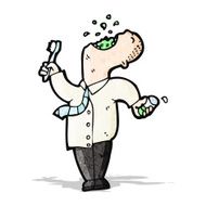 cartoon man gargling mouthwash N2