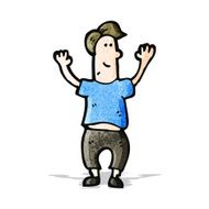 cartoon happy man N25