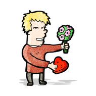 cartoon man on first date