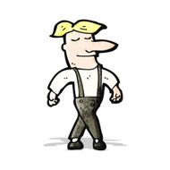 confident strutting man