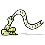 cartoon hissing snake N4