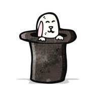 cartoon rabbit in hat