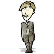 cartoon sensible career man