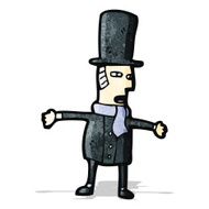 cartoon shocked victorian man
