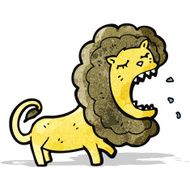cartoon roaring lion