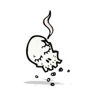 cartoon gun shot head