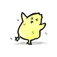 cartoon little yellow bird N3