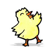 cartoon little yellow bird N4