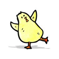 cartoon little yellow bird N5