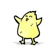 cartoon little yellow bird N6