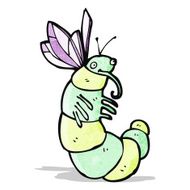 funny cartoon butterfly N14