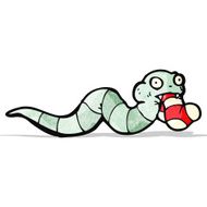 cartoon snake eating sock