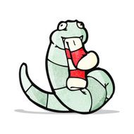 cartoon snake eating sock N2