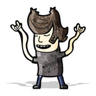 cartoon man rocking out N3