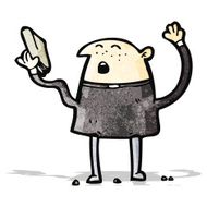 cartoon priest preaching