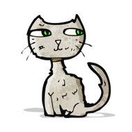 scruffy cat cartoon