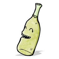 cartoon wine bottle N13