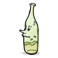 cartoon wine bottle N14