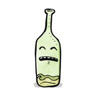 cartoon wine bottle N15