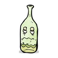 cartoon wine bottle N16