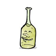 cartoon wine bottle N17