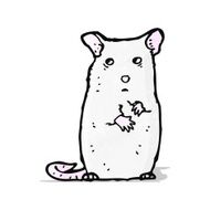 cartoon white mouse N12