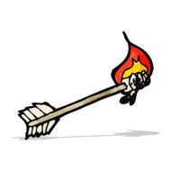 Flaming Arrow Cartoon N2