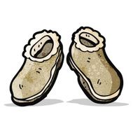fur lined shoes cartoon