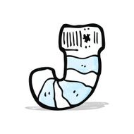 cartoon striped sock