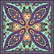 Traditional ornamental floral paisley bandanna N345