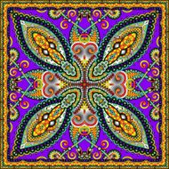 Traditional ornamental floral paisley bandanna N348