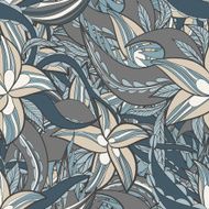 floral pattern with colorful blooming flowers