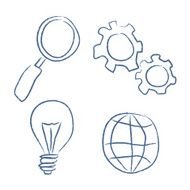 Sketch bussiness icons set