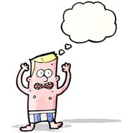 cartoon sunburnt man N2