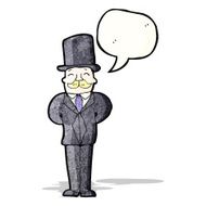 cartoon man wearing top hat N74