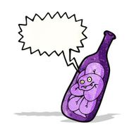 cartoon snake in bottle N4