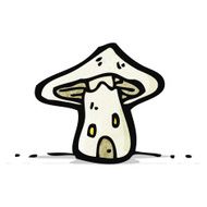 cartoon fairy mushroom house N2