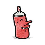 cartoon aerosol can N5