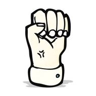 cartoon clenched fist
