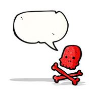 skull and crossbones with speech bubble