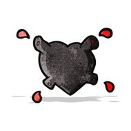 cartoon black heart N5