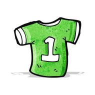 cartoon sports shirt with number one