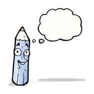 happy cartoon pencil
