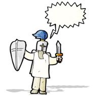 cartoon medieval knight N4