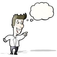 cartoon man pointing and laughing N2