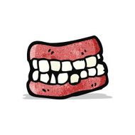 false teeth cartoon