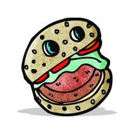 burger cartoon character N4