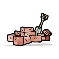 Cartoon Pile Of Bricks N2