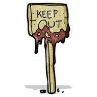 keep out sign