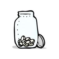 cartoon jar of pills